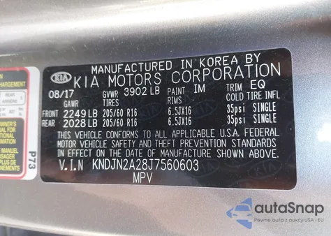 2018 Kia Soul from USA, damaged, VIN KNDJN2A28J7560603